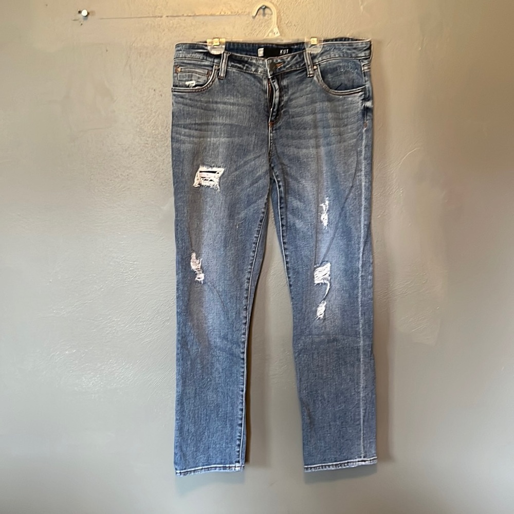 Kut  Jean Catherine Boyfriend size 10 light distressed